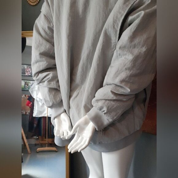 Zara lightweight Pastel Grey Bomber Jacket - Picture 8 of 9